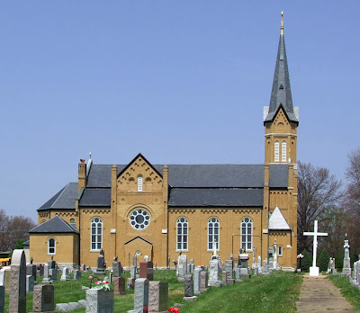 Saint Paul Roman Catholic Church, in Saint Paul, Missouri, USA - exterior view from side