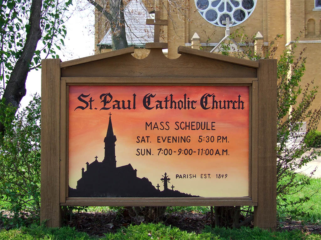 [Saint+Paul+Roman+Catholic+Church,+in+Saint+Paul,+Missouri+-+sign.jpg]