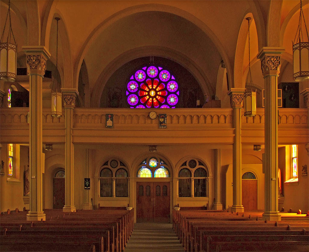 [Saint+Paul+Roman+Catholic+Church,+in+Saint+Paul,+Missouri+-+view+to+back+of+nave.jpg]