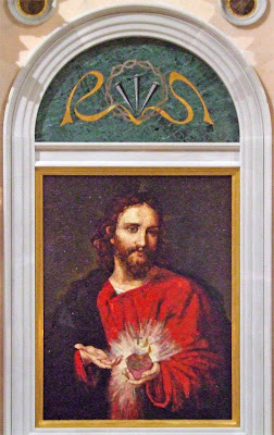 Cathedral Basilica of Saint Louis, in Saint Louis, Missouri, USA - Sacred Heart shrine, mosaic of Jesus