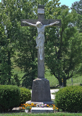Saint Ignatius of Loyola Roman Catholic Church, in Concord Hill, Missouri, USA - cemetery crucifix