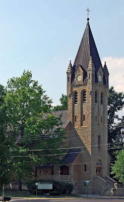 Assumption Roman Catholic Church, in New Haven, Missouri, USA - exterior side