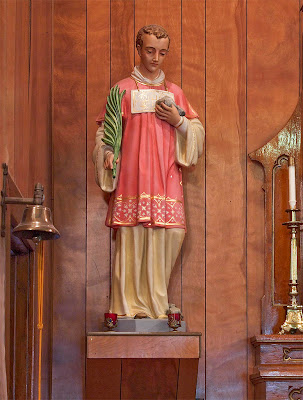 Saint Stephen Roman Catholic Church, in Richwoods, Missouri, USA - statue of Saint Stephen Protomartyr