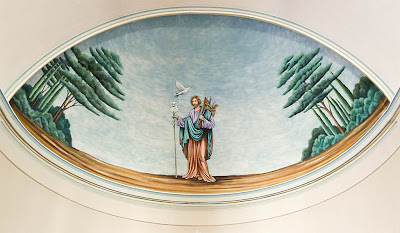 Saint Joseph Roman Catholic Church in Neier, Missouri, USA - painting of Saint Joseph in apse