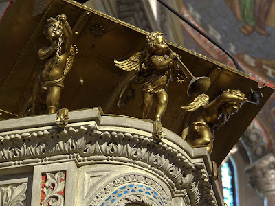 Cathedral Basilica of Saint Louis, in Saint Louis, Missouri, USA - pulpit detail