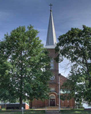 Photos of Saint John the Baptist Roman Catholic Church, in Gildehaus, Missouri, USA - exterior front