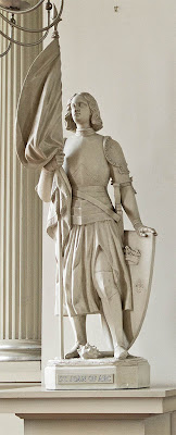 Basilica of Saint Louis, King of France, in Saint Louis, Missouri, USA - statue of Saint Joan of Arc