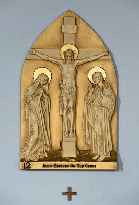 Saint Joseph Roman Catholic Church, in Chenoa, Illinois, USA - station of the cross