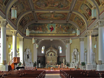 Saints Teresa and Bridget Church, in Saint Louis, Missouri, USA - nave