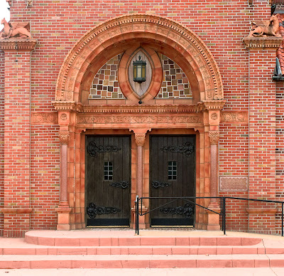Saint George Roman Catholic Church, in Affton, Missouri, USA - main door