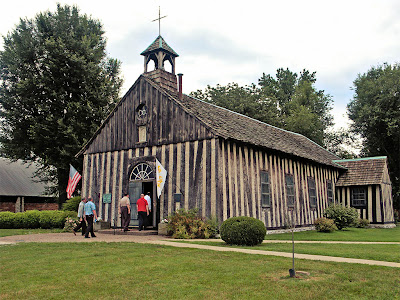 Holy Family Roman Catholic Log Church, in Cahokia, Illinois, USA - exterior