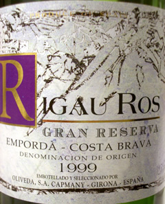Rigau-Ros Gran Reserva 1999, D.O. Empordà