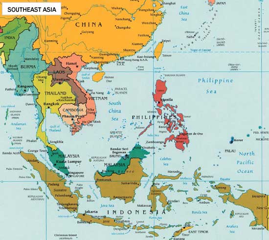 Mapa del sud-est asiatic