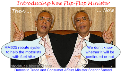 New flip flop minister shahrir samad