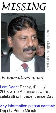 P. Balasubramaniam Missing