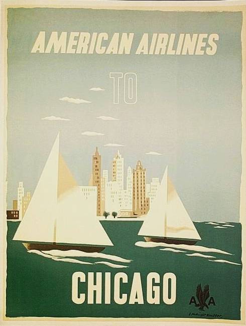 [POSTER+-+CHICAGO+-+AMERICAN+AIRLINES+-+vLAKE+WITH+SAILBOATS+DRAWING+-+1950s.jpg]