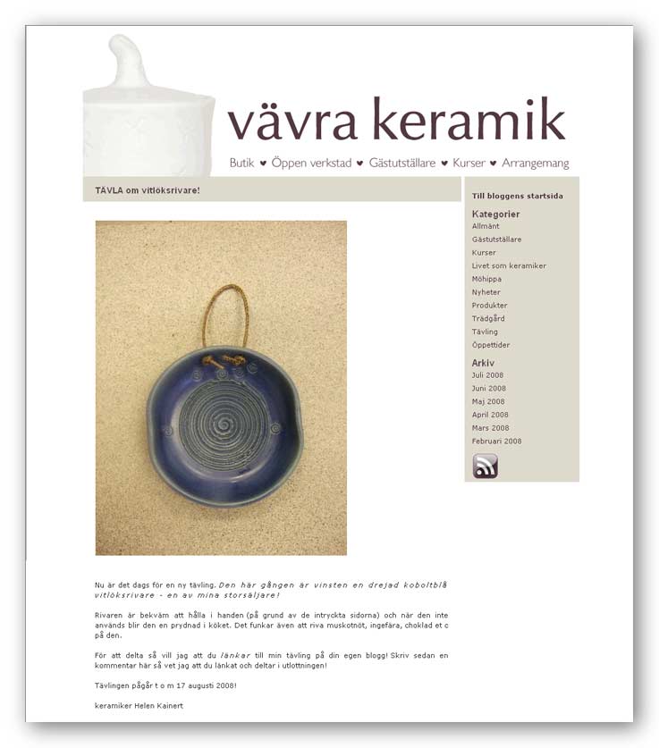 Tävling på Vävra keramik