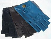 fingerless leather driving glove