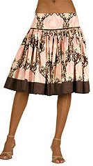 cotton skirt with satin trim