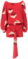 Karen Zambos Vintage Couture Red Cloud Cyia Dress
