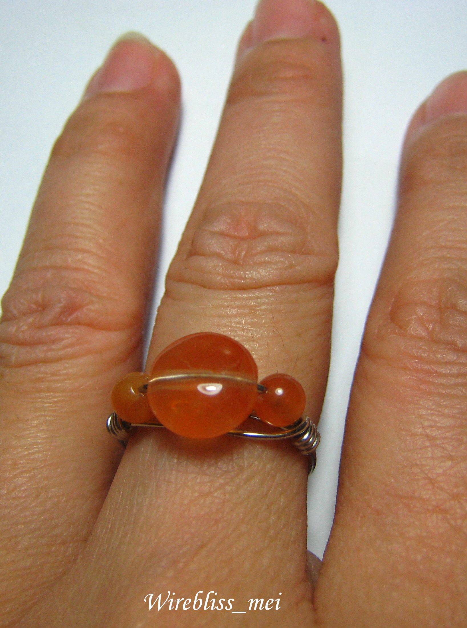 wire wrapped rings with agate