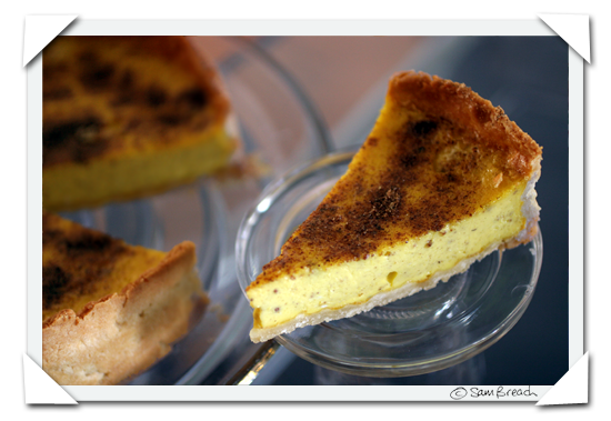 picture photograph of British English style custard tart inspired by Marcus Wareing and Delia Smith 2007 copyright of sam breach http://becksposhnosh.blogspot.com/