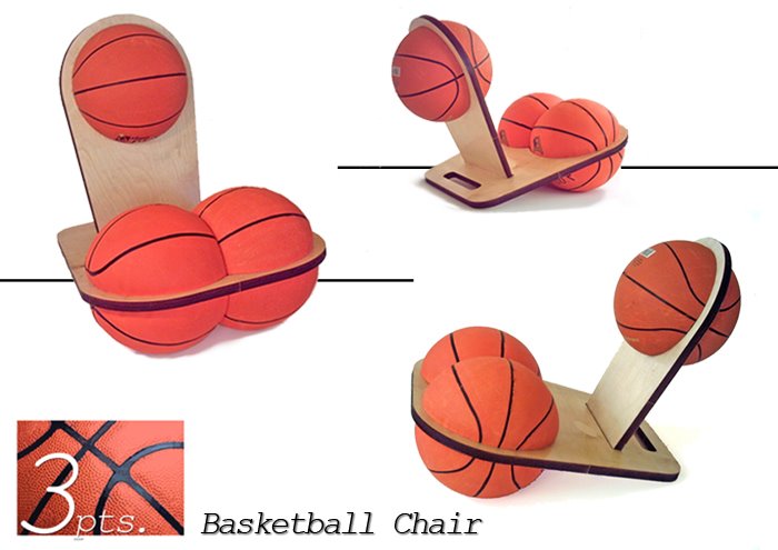 3pts Basketball Chair by Tal Shwartz