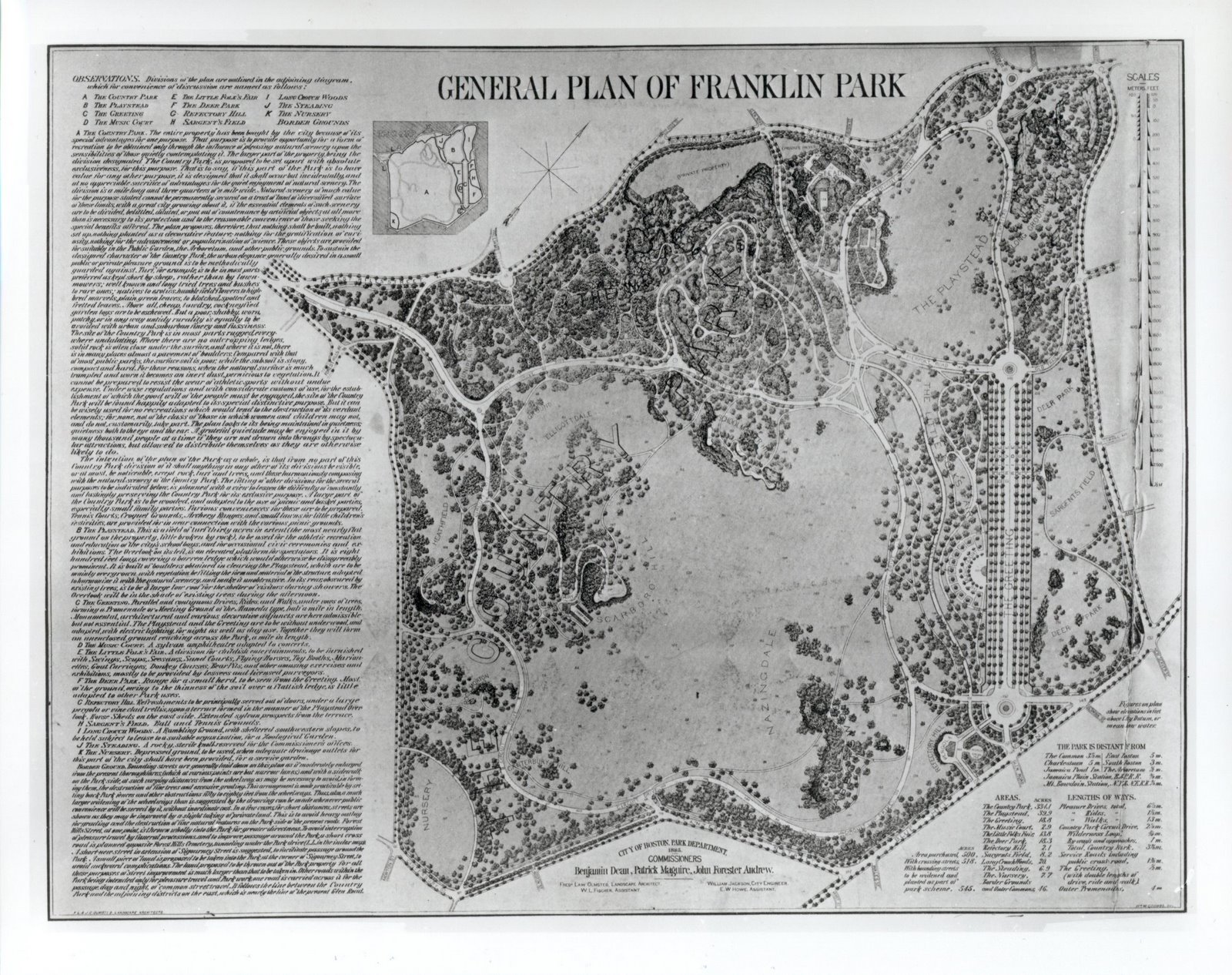 General Plan of Franklin Park