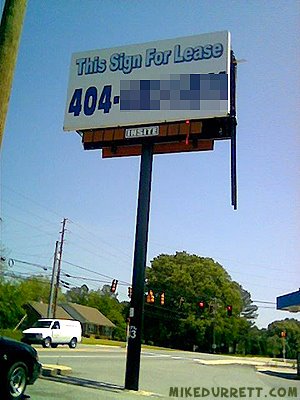 Photo: 'THIS SIGN FOR LEASE'