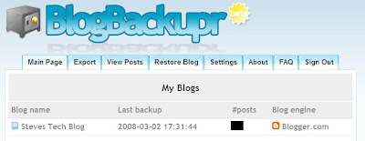 Backup Blog Online