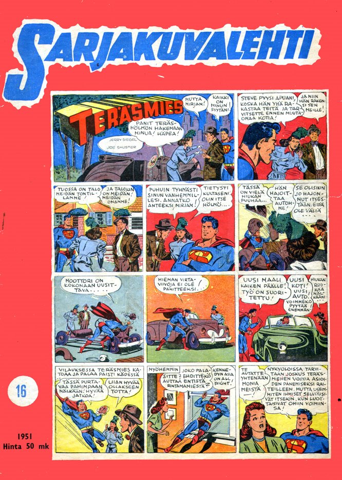Teräsmies (Superman) ja Sarjakuvalehti 16/1951