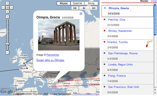 Olimpia, Grecia vista da Google Earth.