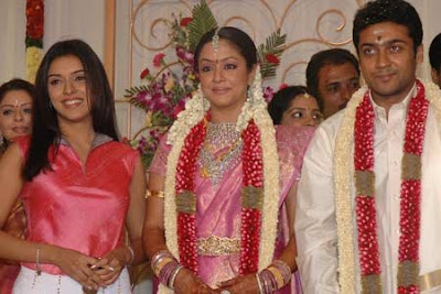 Asin, Joythika, Surya in wedding