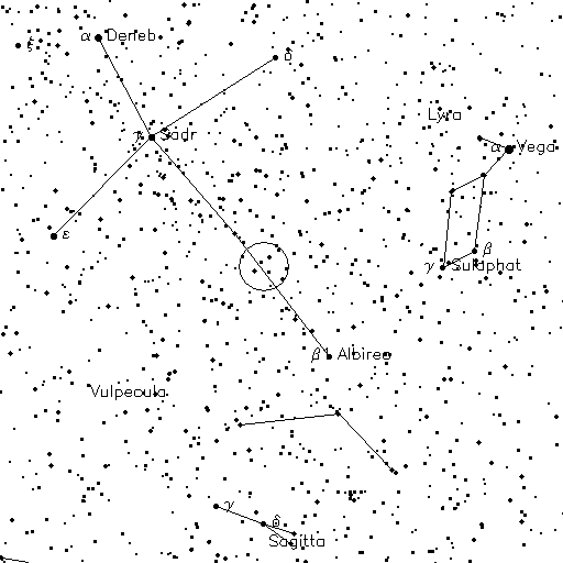 Cygnus y área de posible nova