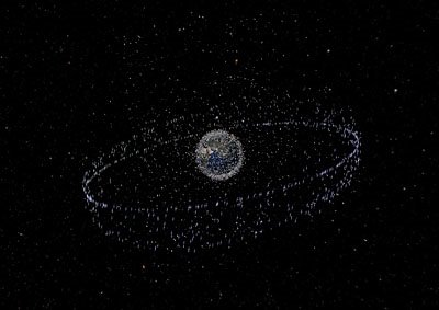 Desechos rastreables en órbita alrededor de la Tierra
