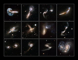 Colección de imágenes de interacciones galácticas de Hubble