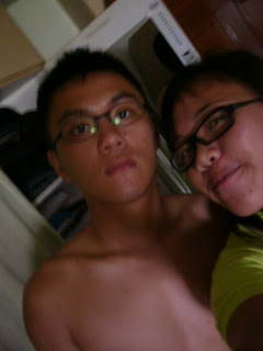 geeky brother with his geeky sister. ho-ho(: