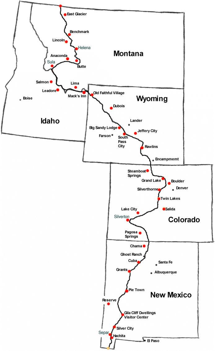 CDT State Trail map