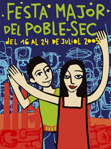 Cartel "Festa Major de Poble Sec 2004"
