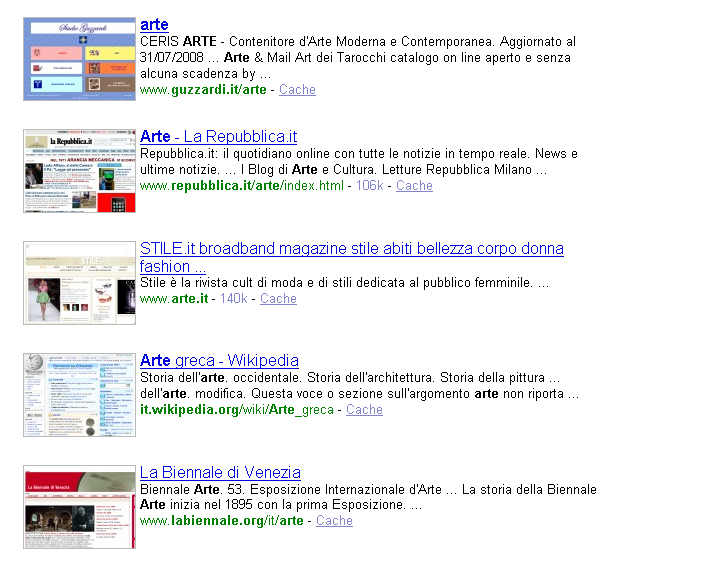[arte+-+Risultati+di+Yahoo!+Italia+Search_1217633276292.png]