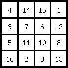 4x4 magic square