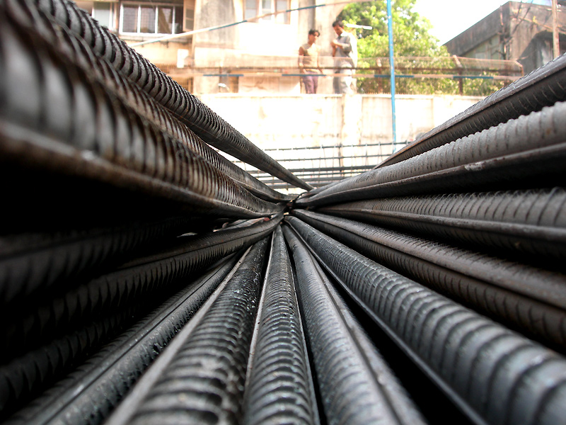 steel reinforcement rods used in construction