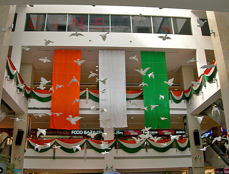 indian republic day decoration at infiniti mall mumbai