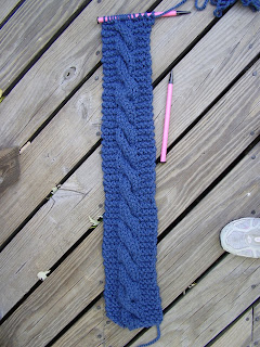 Chunky Mochi Cable Scarf - Crystal Palace Yarns - free knit scarf