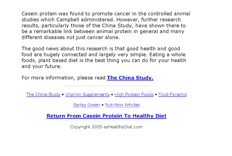 Casein Protein : The Danger