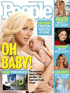 Christina Aguilera con il suo bambino