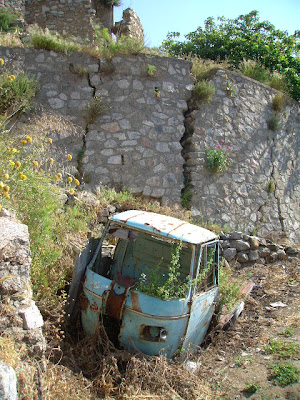 rusty old ape, calabria, southern italy
