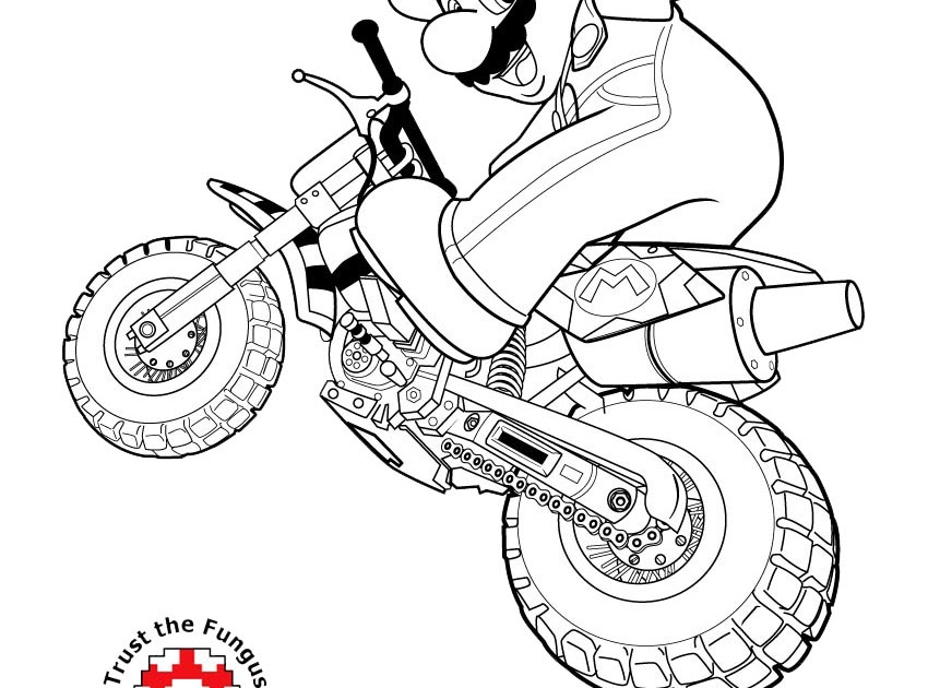 jimbo's coloring pages mario kart wii coloring pages