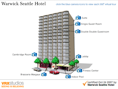 warwick hotel virtual tour screenshot