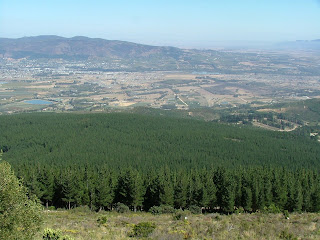 The view from the mountain pass in between Paarl and Worcester